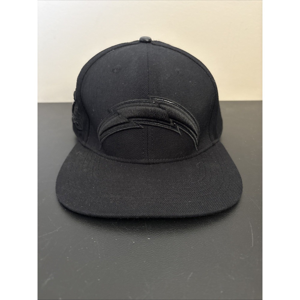 Los Angeles Chargers Pro Standard Black/Black Logo Adjustable Snapback Hat Cap